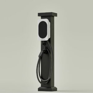 80A Commercial EV Charger CSE4 on pedestal, Level-2 EV charger