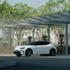 80A EV Charger on a pedestal