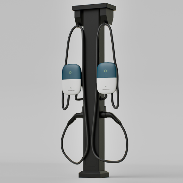 pedestal w cable management ev charger